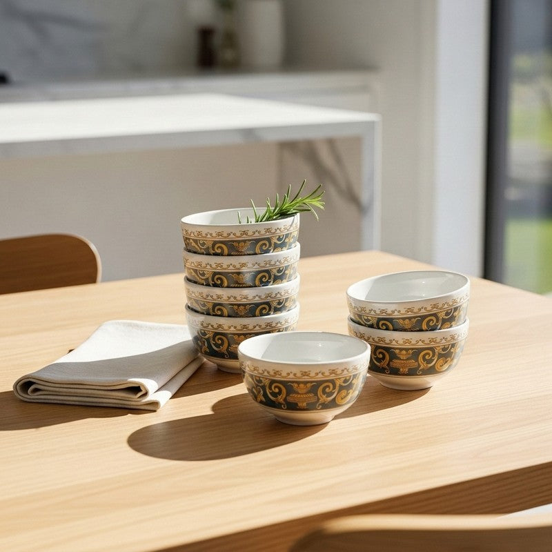 Dynasty Melamine Snack Bowls (140 mL Each) - Set of Six - 140 mL
