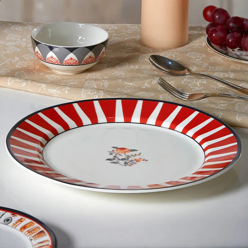 India Circus Scarletta Bone China Dinner Plate media 1