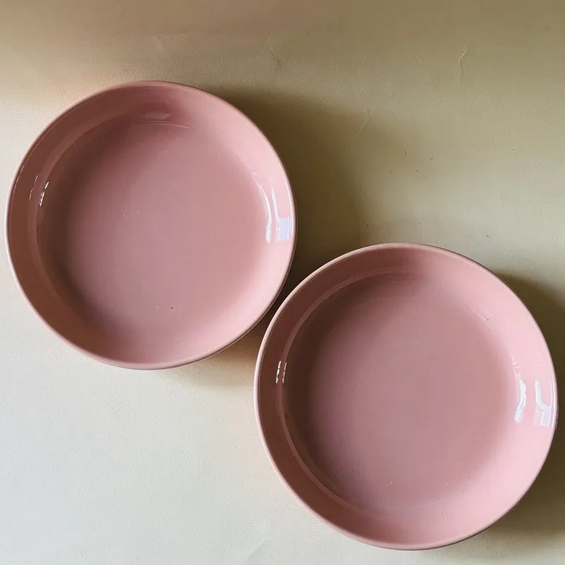 Ceramic Salad Bowls (Pink,300 mL Each) - Set Of Two media 5