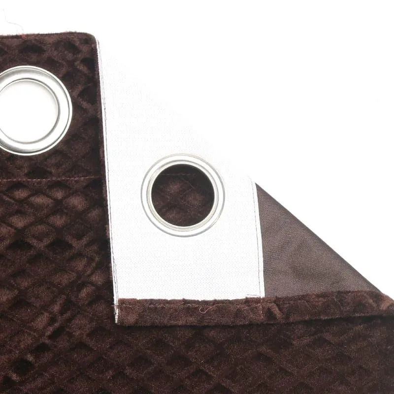 Swayam Jonika Jacquard Curtain - Brown media 4