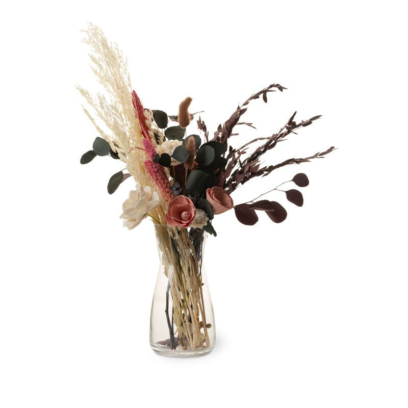 Abigail Solawood Floral Bunch In Glass Pot media 4