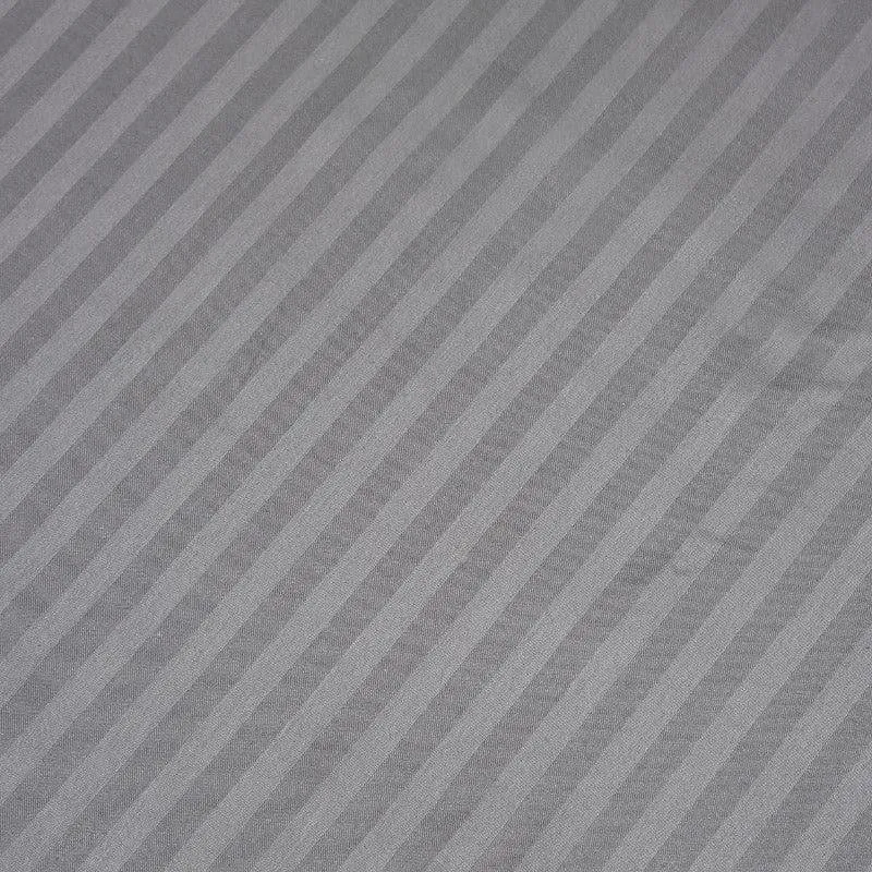 Slay In Stripes Cotton Bedsheet (Grey) - 210 TC media 6
