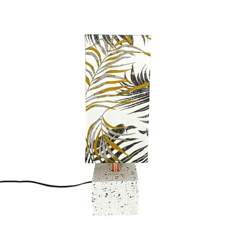 Tropic Glow Terrazzo Hand Crafted Fabric Table Lamp - Multicolor media 4