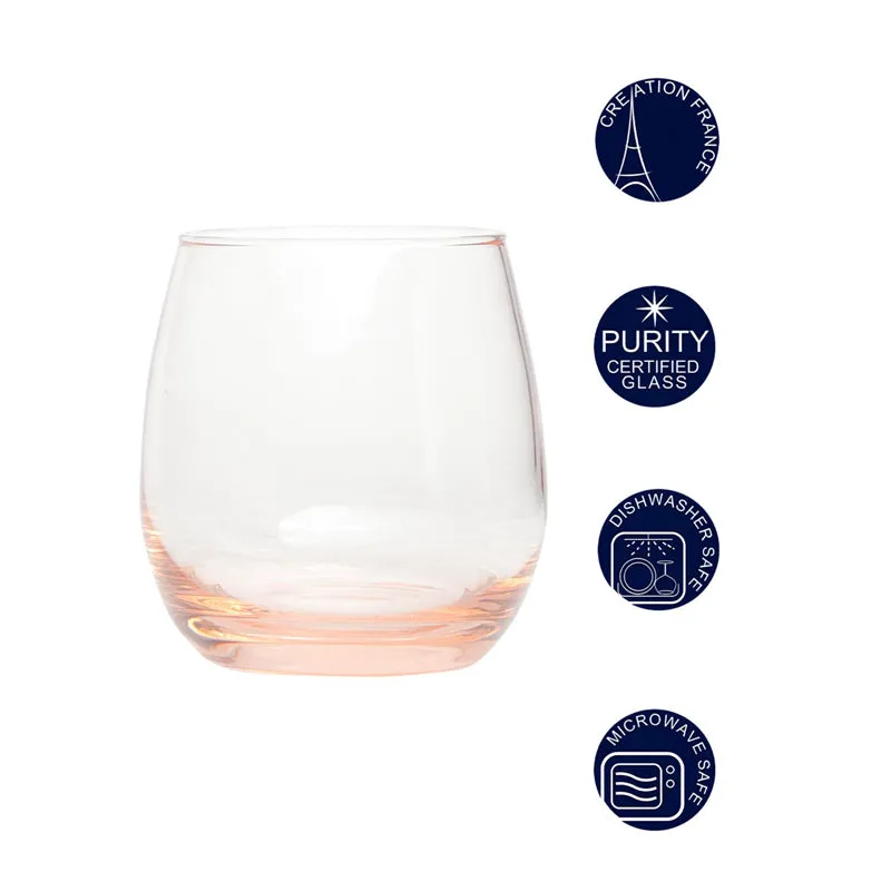 Luminarc Maine Whiskey Glass (320 mL/Pink) - Set Of Six media 5