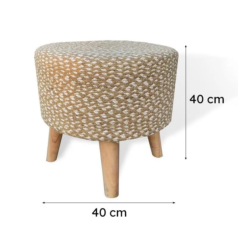 Miya Cotton Ottoman - Beige media 6