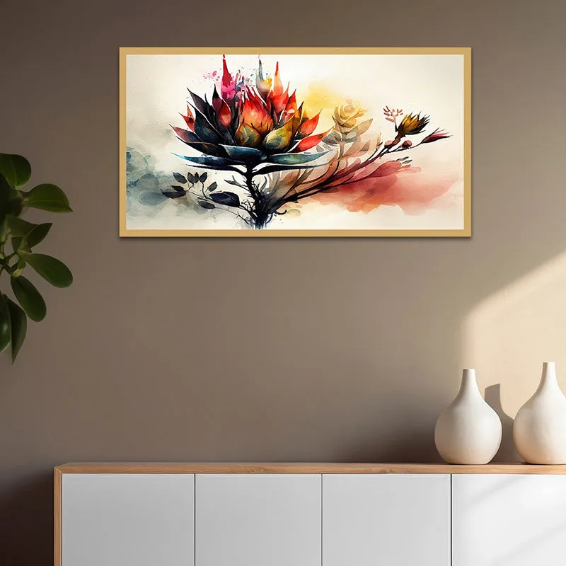 Fiery Petals Canvas Wall Painting media 6