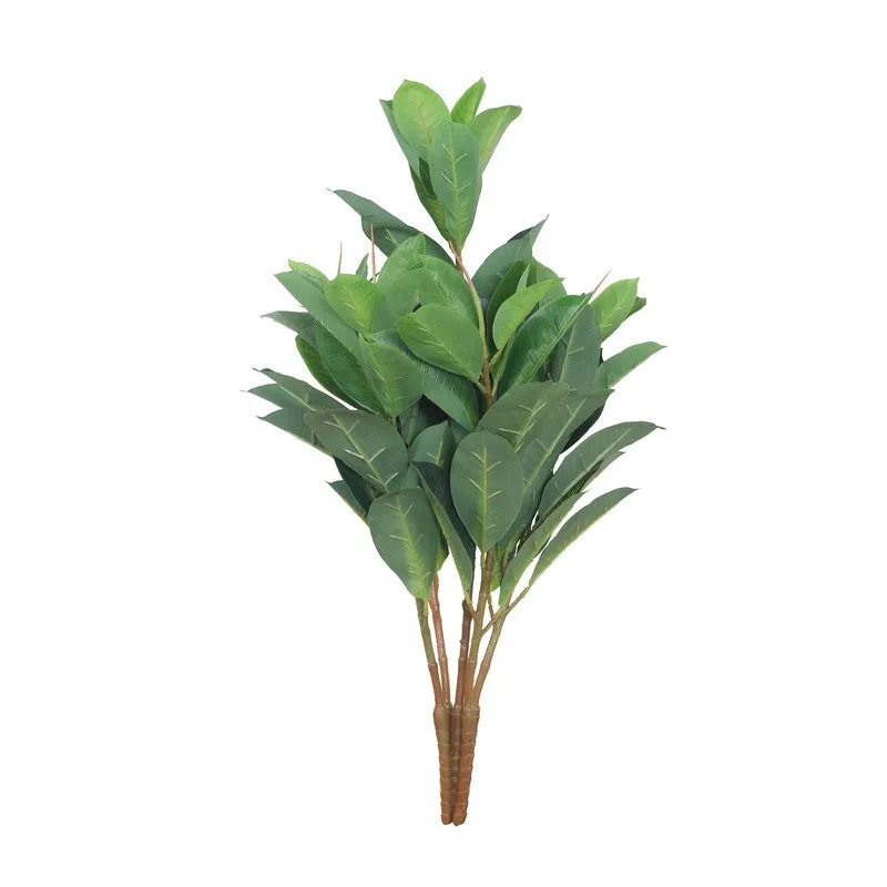LuxeTouch Artificial Rubber Plant Without Pot - 2.1 Feet media 5