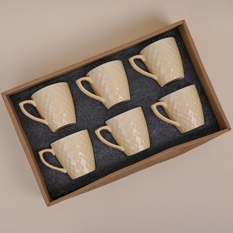 Arviya Porcelain Tea Cup (180 mL Each)/Ivory)- Set of Six media 5