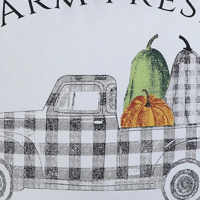 Pumpkin Farm Cotton Cushion Cover - Set Of Two media 4