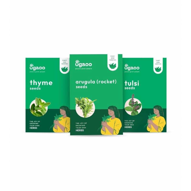 Ugaoo Herb Seeds (Arugula, Thyme, Tulsi) - Set Of Three media 3