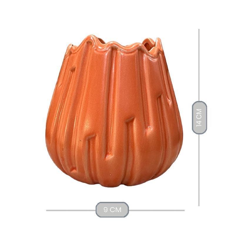 Quirky Pottery Vase - Orange media 5