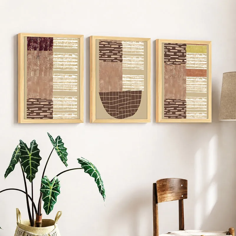 Morae Abstract Wall Painting - Set of Three media 2