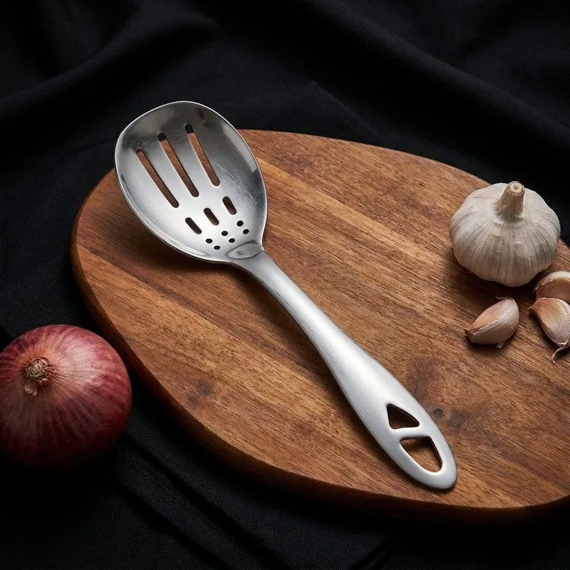 Slotted Stainless Steel Serving Spoon - 26 CM media 1