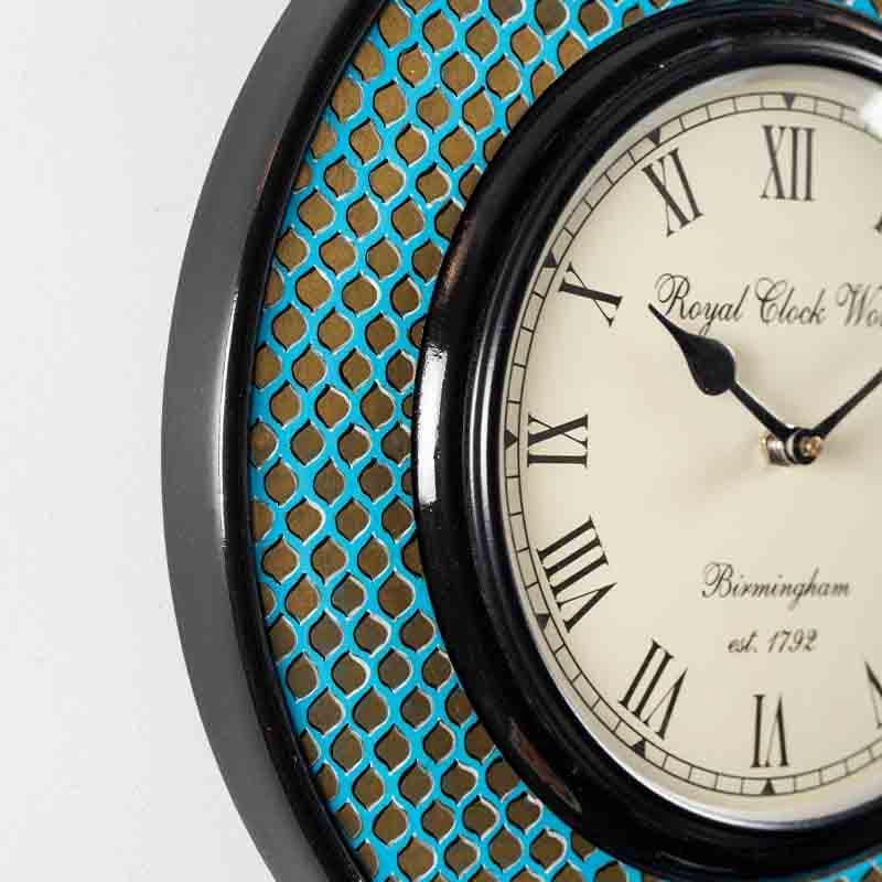 Scaley Handpainted Wall Clock - Blue media 3