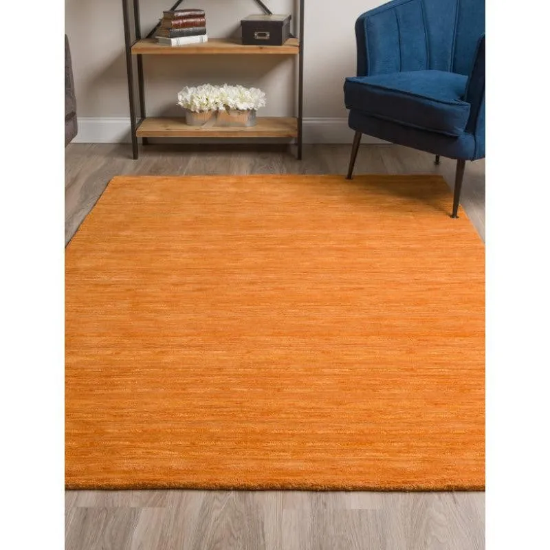 Aylin Hand Woven Wool Rug - Orange media 3