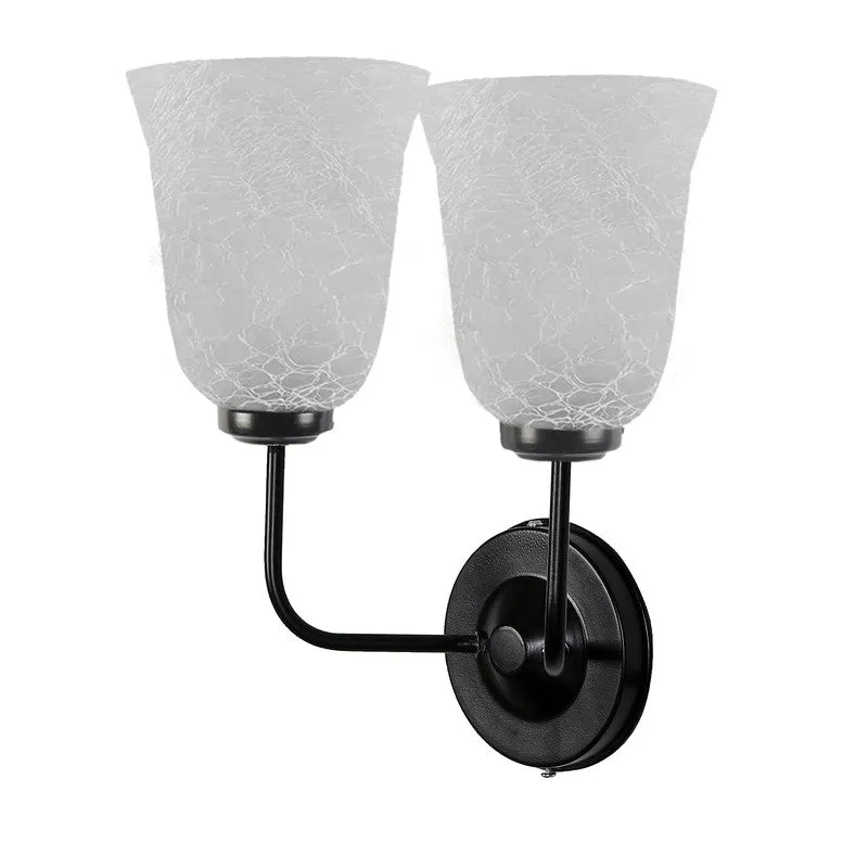 Crystal Bloom Dual Shade Glass Wall Lamp media 8