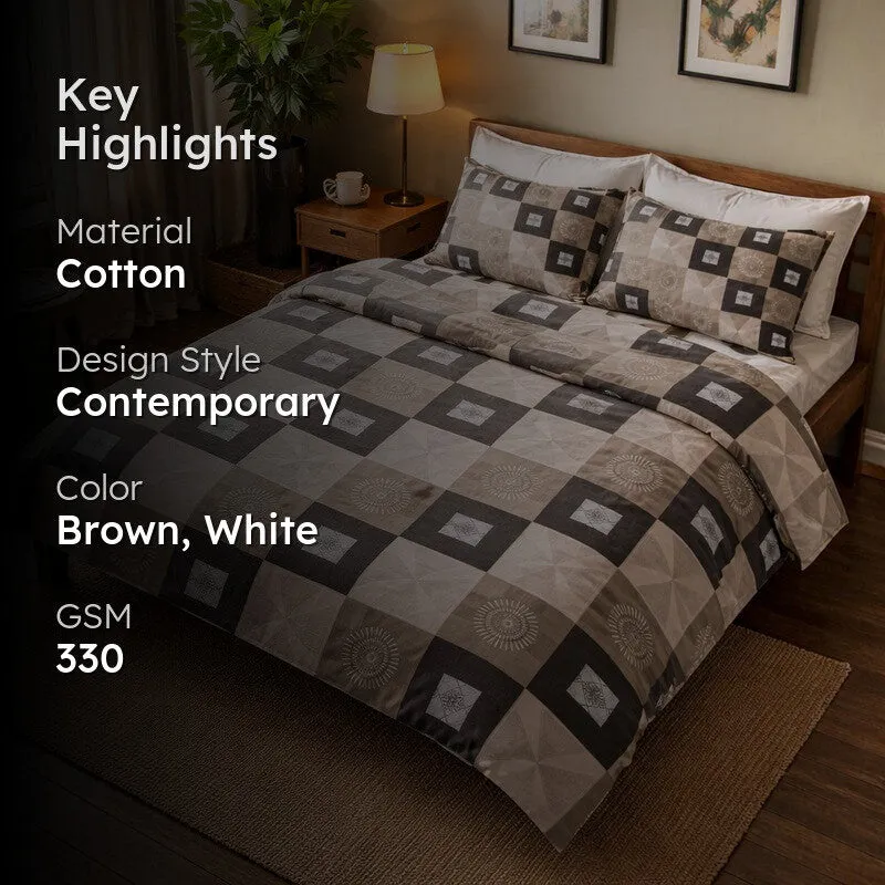GeoVera Cotton Bedding Set (330 Gsm) - Four Piece Set media 2