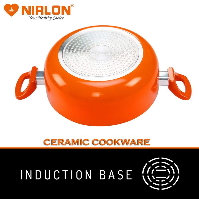 Nirlon Ceramic Coating Non Stick Cooking Pot With Lid - 2600 ML media 8