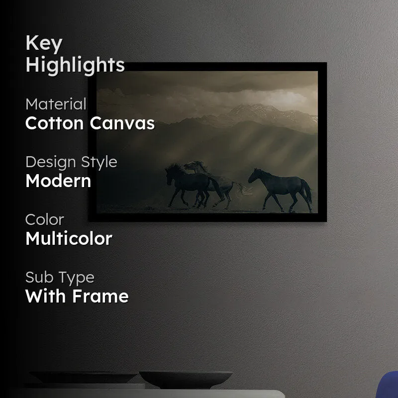 Equine Silhouette Wall Art with Black Frame media 2