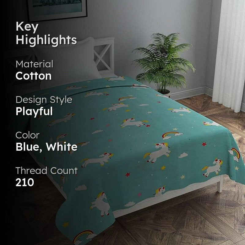 Unicorn Prism Kids' Cotton Duvet Cover - 210 TC media 2