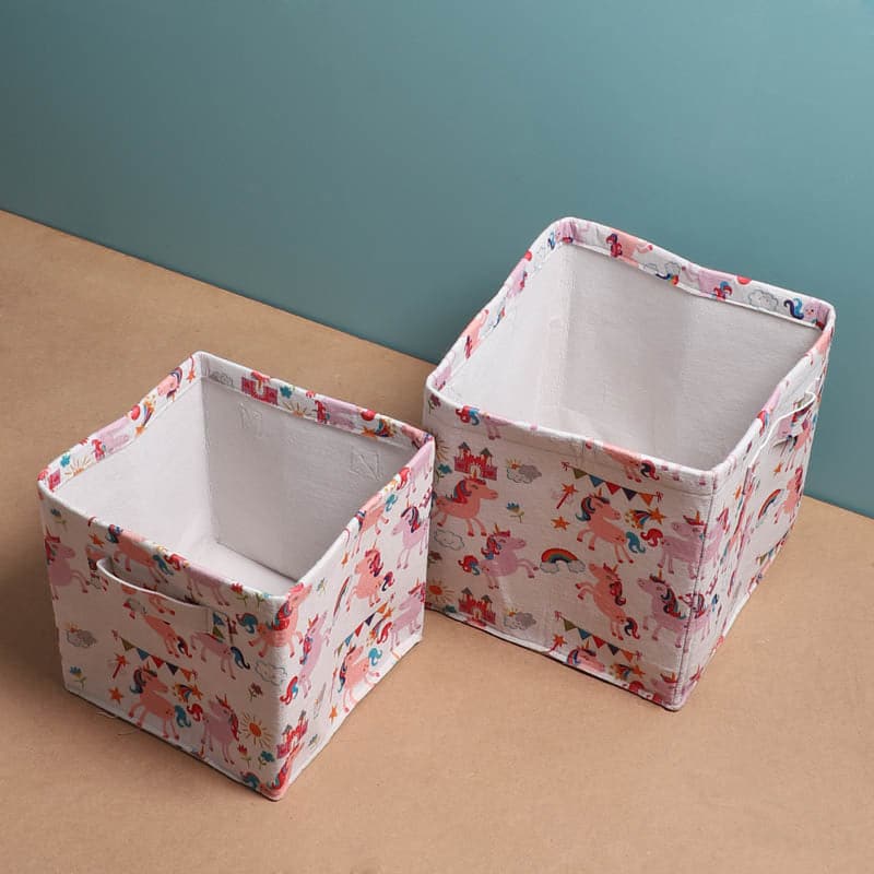 Unicorn Laundry Basket - Set Of Two media 4