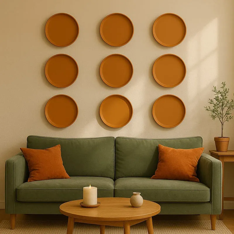 Terrya Handcrafted Terracotta Wall Plate - Set Of Nine media 3