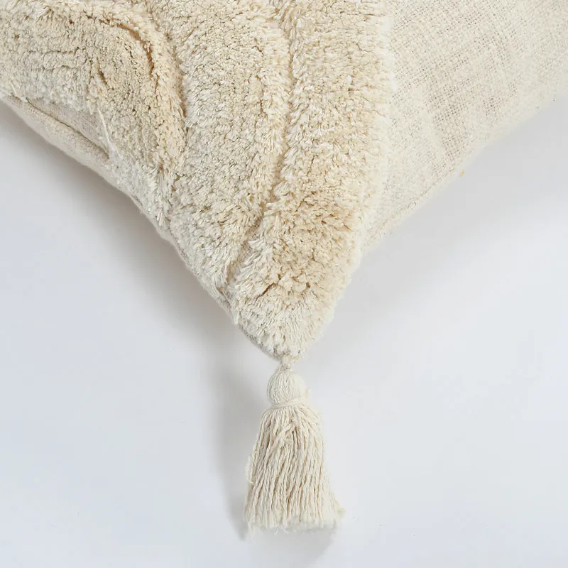 Aquila Tufted Cushion Cover (Off White) - Set Of Two media 5