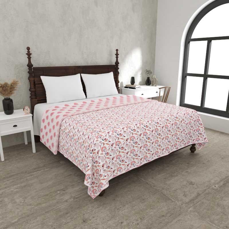 Floral Riyad Printed Pink Cotton Dohar media 3