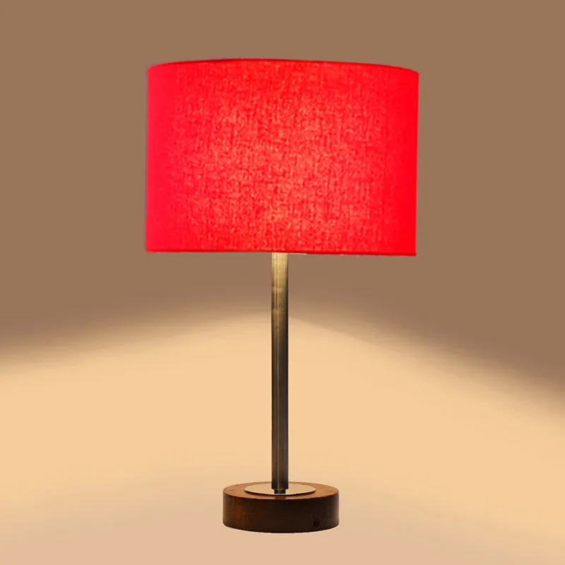 Cotin I Rodin Wooden Table Lamp - Red,Silver,Brown media 6