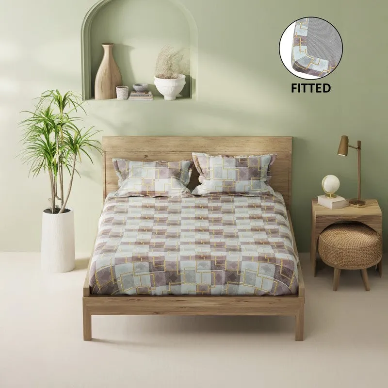 Irvyn Fitted Cotton Bedsheet (Multicolor) - 144 TC media 3