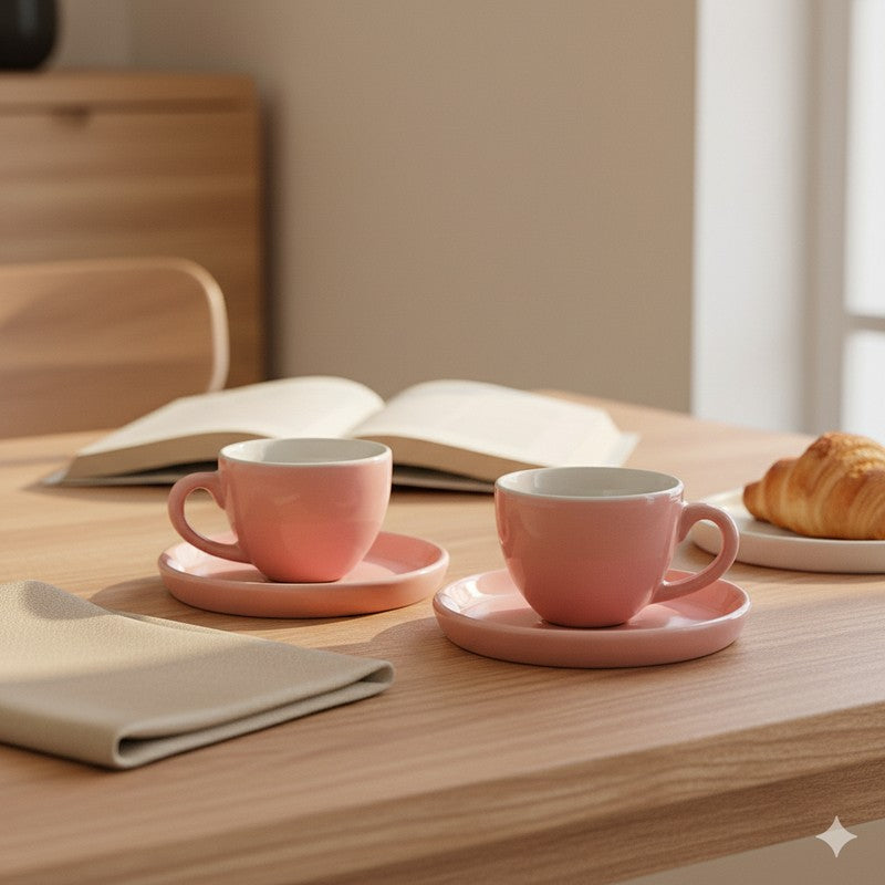 Misty Morn Cup & Saucer (180 Ml) - Four Piece Set