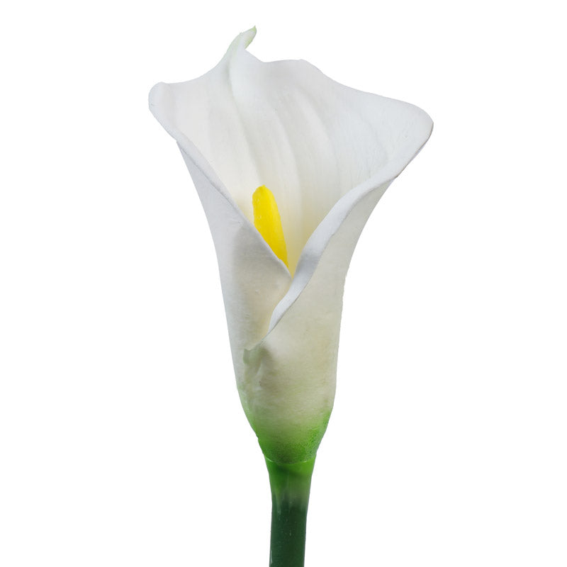 Artificial Realistic Calla Lily Flower Stick (White) - Set Of Five media 4