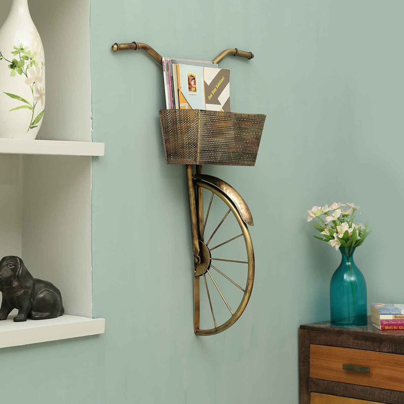 Bicycle Basket I Iron Wall Accent