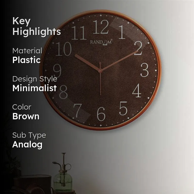 Sparkly Brown Wall Clock media 2