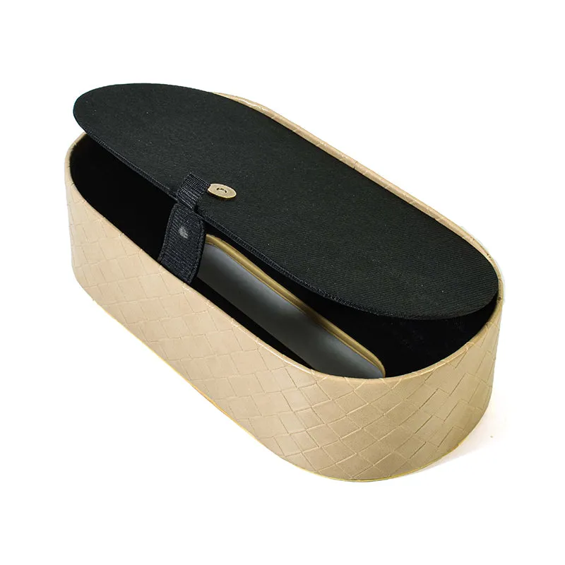 Tishue Curve Faux Leather Tissue Box - Ivory media 6