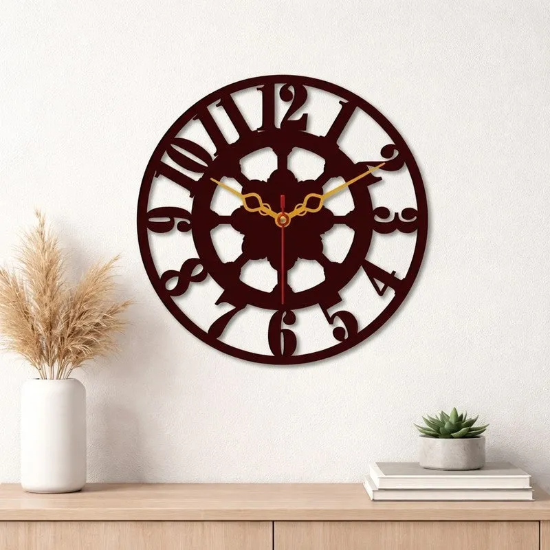 Heritage Dial Wooden Wall Clock media 1