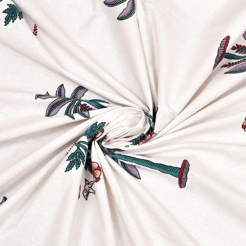 Palm Fields Printed Cotton Bedsheet (Maroon) - 140 TC media 5