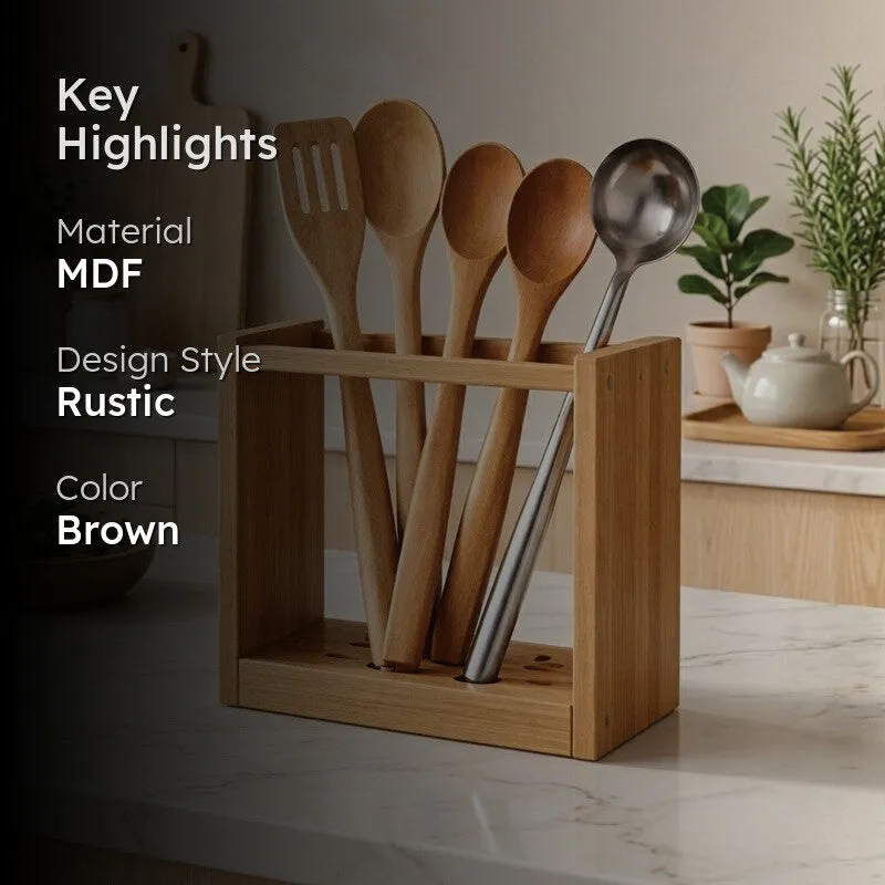 Culina Edge MDF Rustic Cutlery Stand media 2