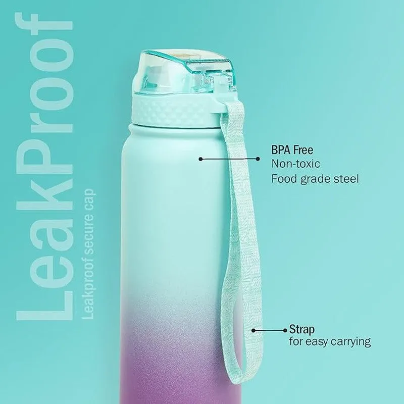 Hydrona Hot & Cold Thermos Water Bottle (Purple & Light Blue) - 1000 mL media 7
