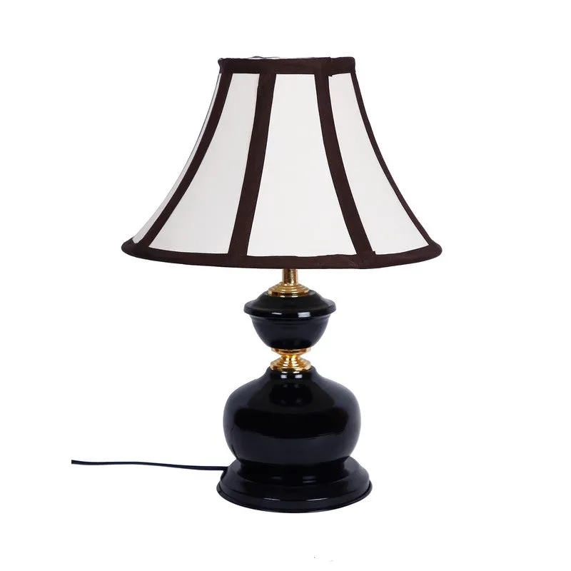 Astravax Cotton Table Lamp With Iron Base - White media 4