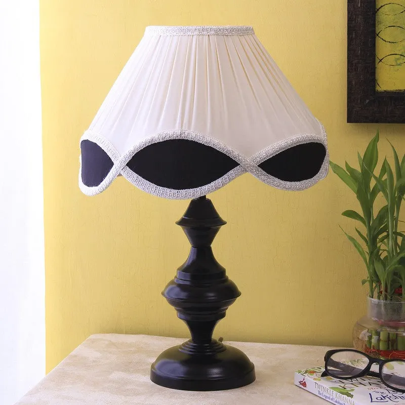 Glowforge Cotton Table Lamp With Iron Base - Ivory media 4