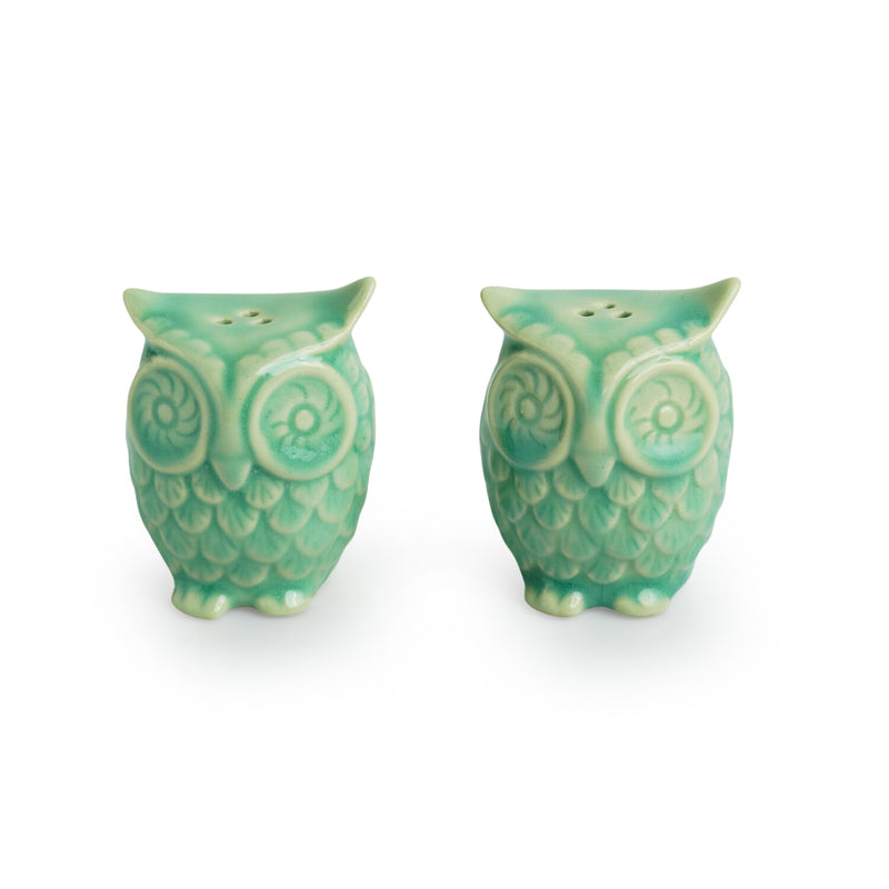 Oceano Handcrafted Owl  Salt & Pepper Shaker - Set Of Two media 3