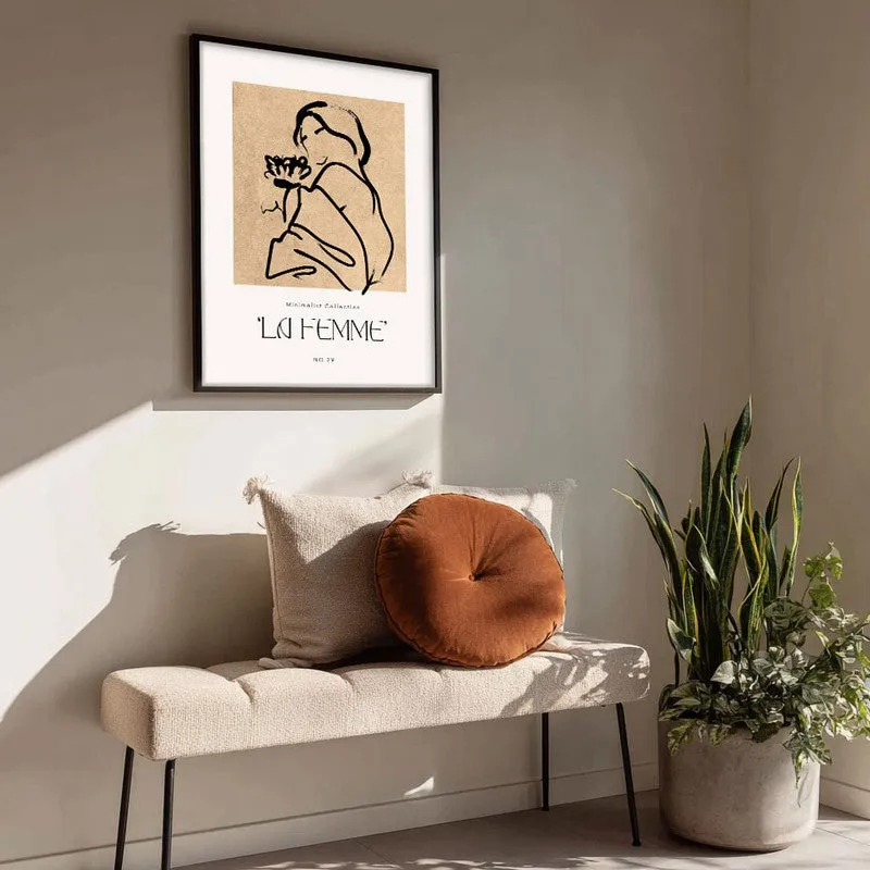 Floral Hush Canvas Wall Painting With Black Frame media 4