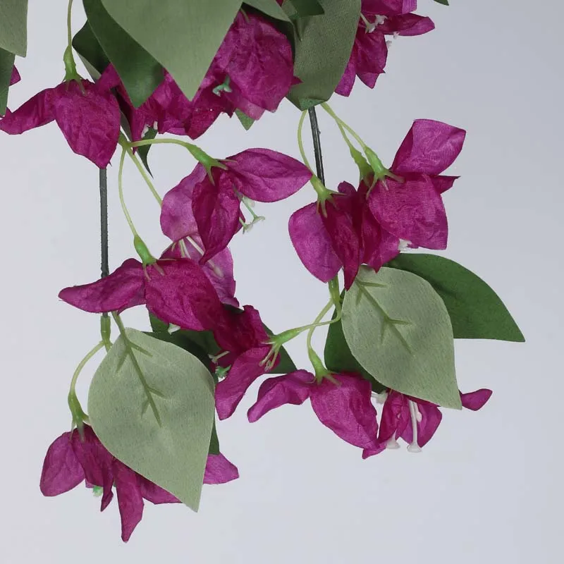 Faux Lush Hanging Bougainvillea - Purple - 2.5 Feet media 3