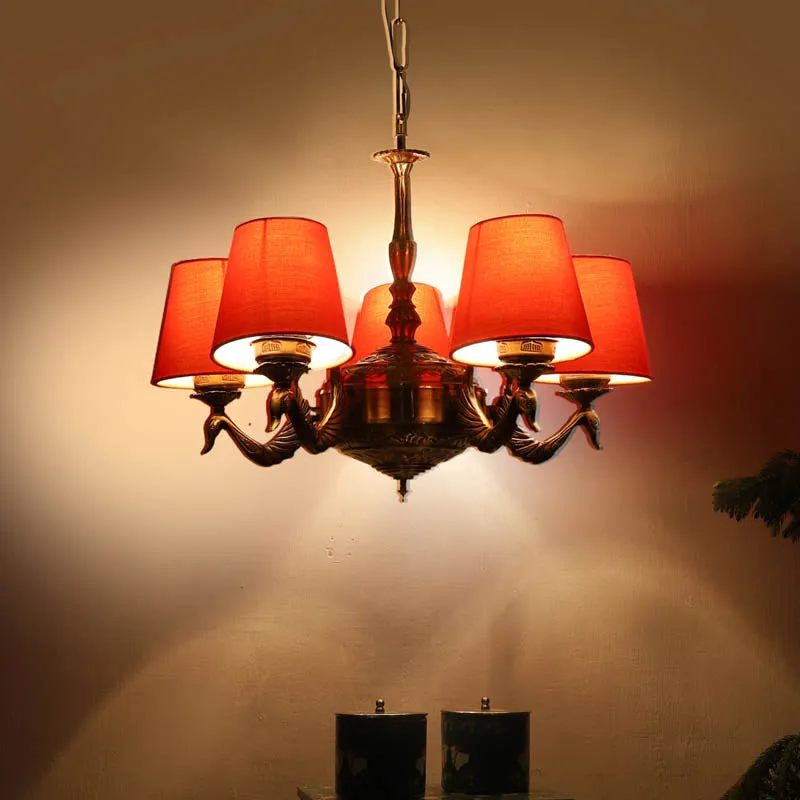 Fienda Conical Golden Antique Ceiling Lamp media 1