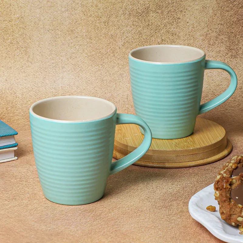 Brew Melamine Coffee Mug (250 mL Each/Green) - Set of Two media 3