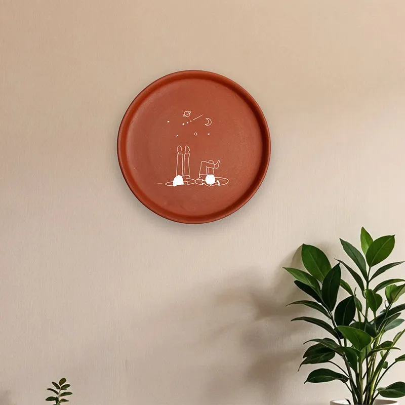 Star Gazers Terracotta Wall Plate media 1