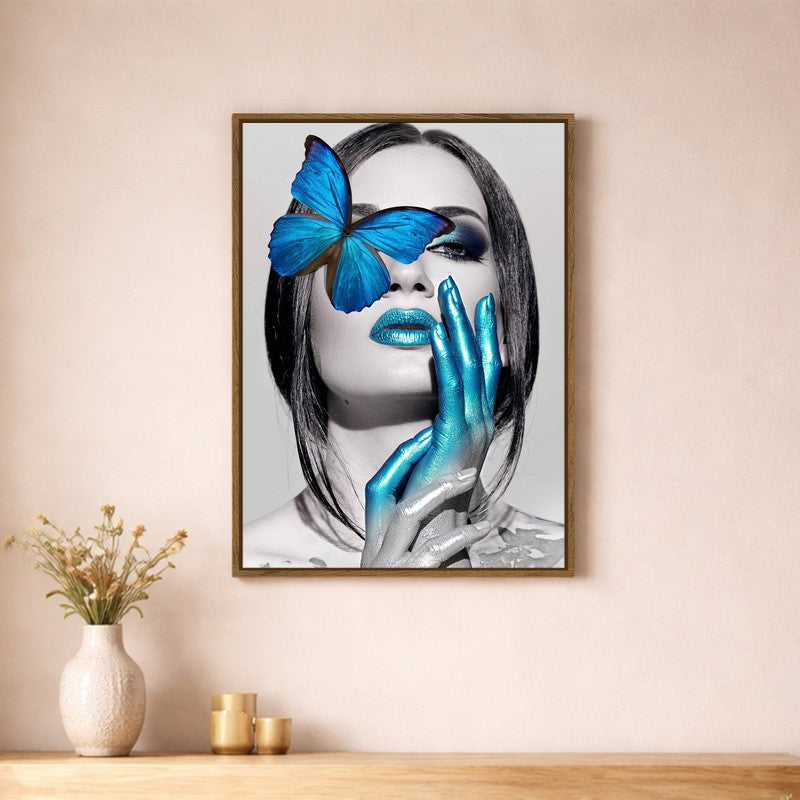 Butterfly Muse Canvas Wall Art With Frame