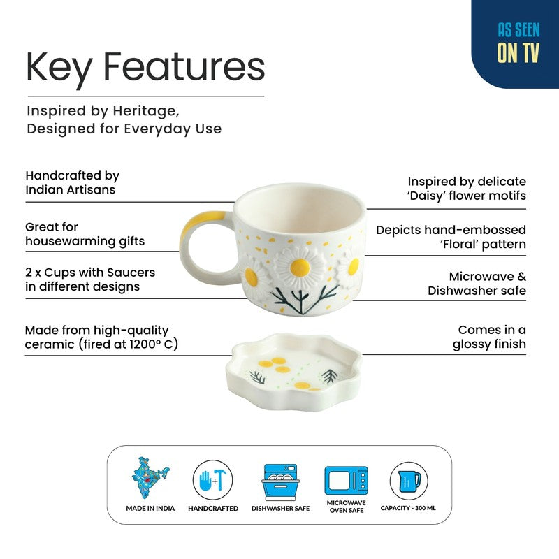 Bloom Burst Cup & Saucer - Set of Two (300 ML) media 6