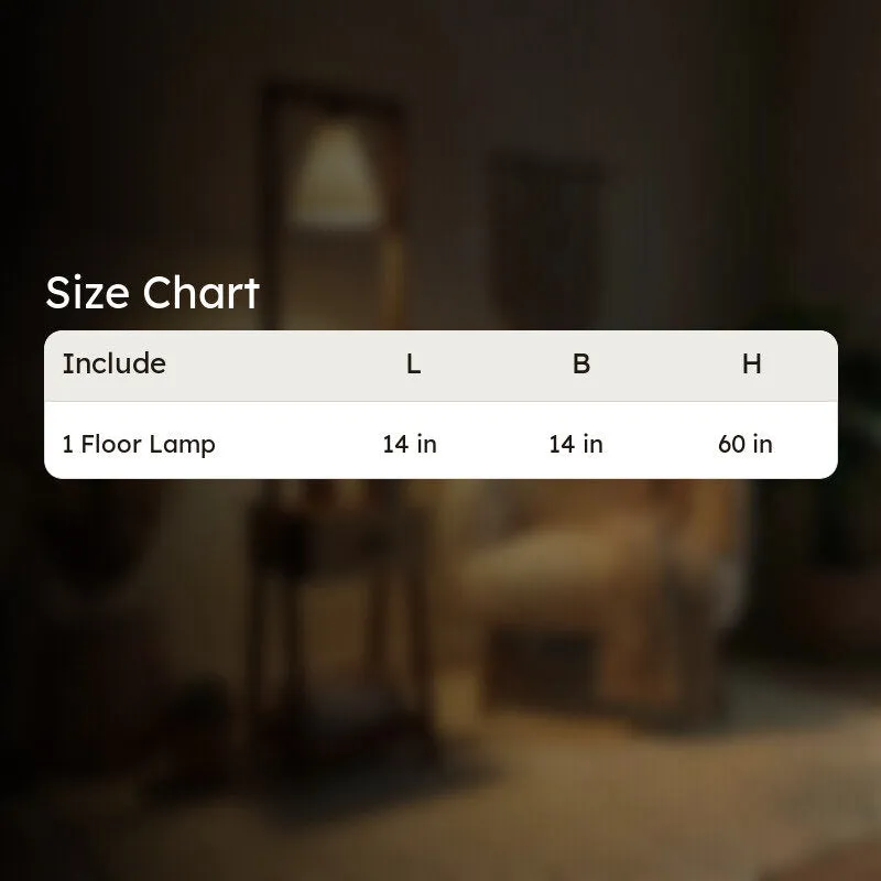 NeutralGlow Wooden Floor Lamp - Brown media 10